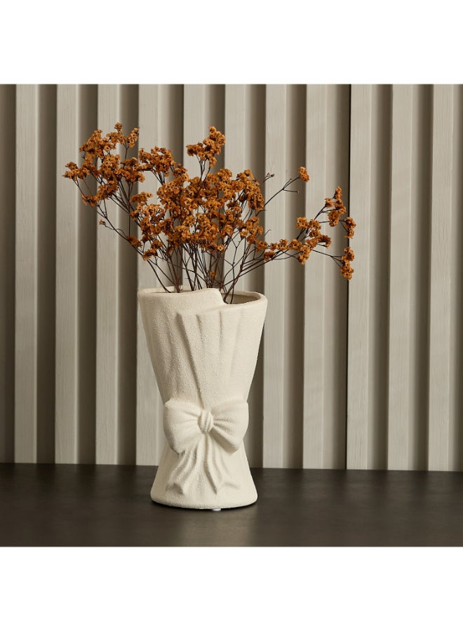 Home Box Umber Alora Decorative Vase - Cream Color - Image 1
